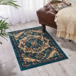 Nourison 2020 NR206 Area Rug, Teal, 2' x 3'