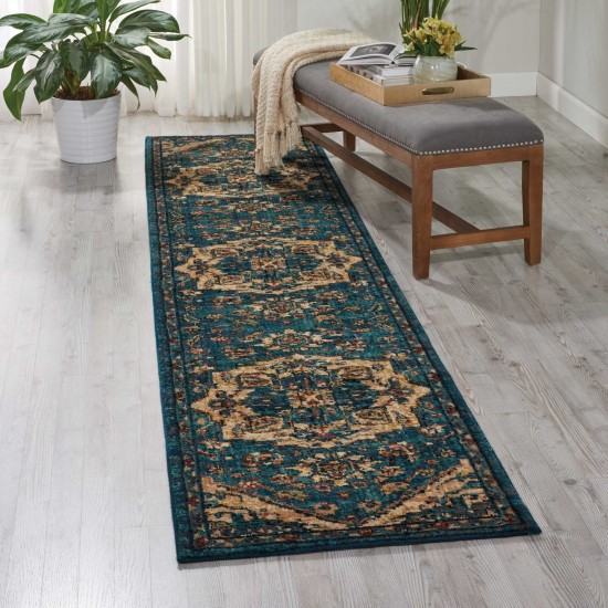 Nourison 2020 NR206 Runner Rug, Teal, 2'3" x 11'