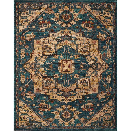 Nourison 2020 NR206 Area Rug, Teal, 4' x 6'