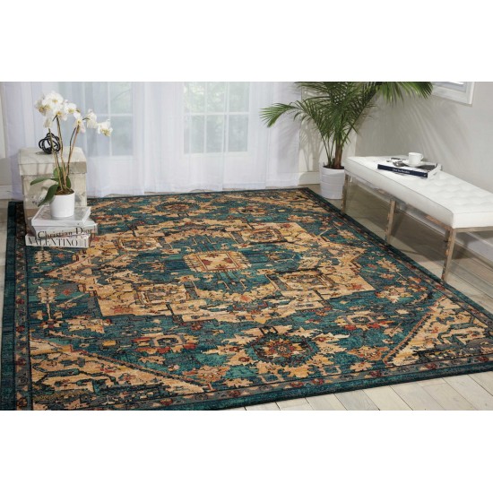 Nourison 2020 NR206 Area Rug, Teal, 5'3" x 7'5"