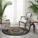 Nourison 2020 NR206 Area Rug, Teal, 7'5" x Round