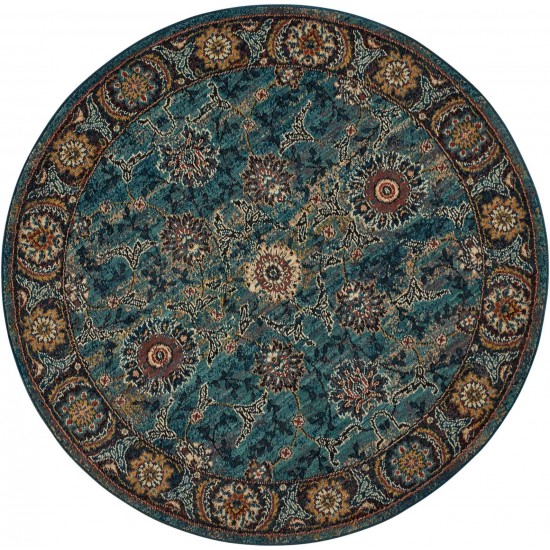 Nourison 2020 NR207 Area Rug, Marine, 5' x Round