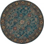 Nourison 2020 NR207 Area Rug, Marine, 7'5" x Round