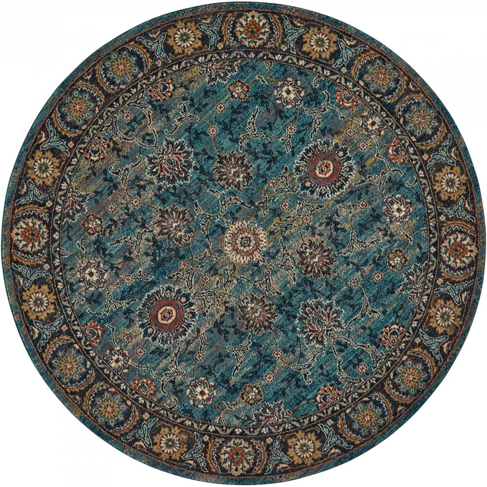 Nourison 2020 NR207 Area Rug, Marine, 7'5" x Round Nourison 2020 NR207 Area Rug, Marine, 7'5" x Round