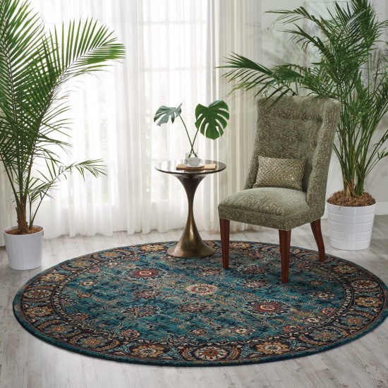 Nourison 2020 NR207 Area Rug, Marine, 7'5" x Round