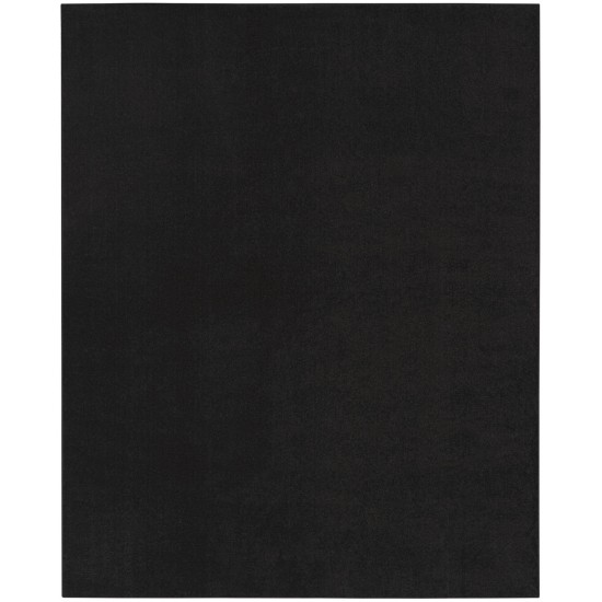 Nourison Essentials NRE01 Area Rug, Black, 10' x 14'