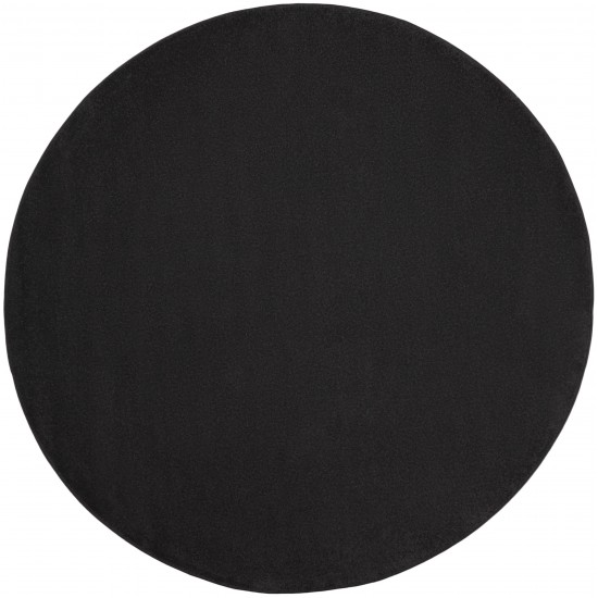 Nourison Essentials NRE01 Area Rug, Black, 10' x Round