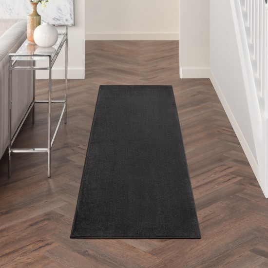 Nourison Essentials NRE01 Runner Rug, Black, 2' x 6'