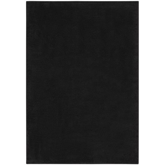 Nourison Essentials NRE01 Area Rug, Black, 4' x 6'