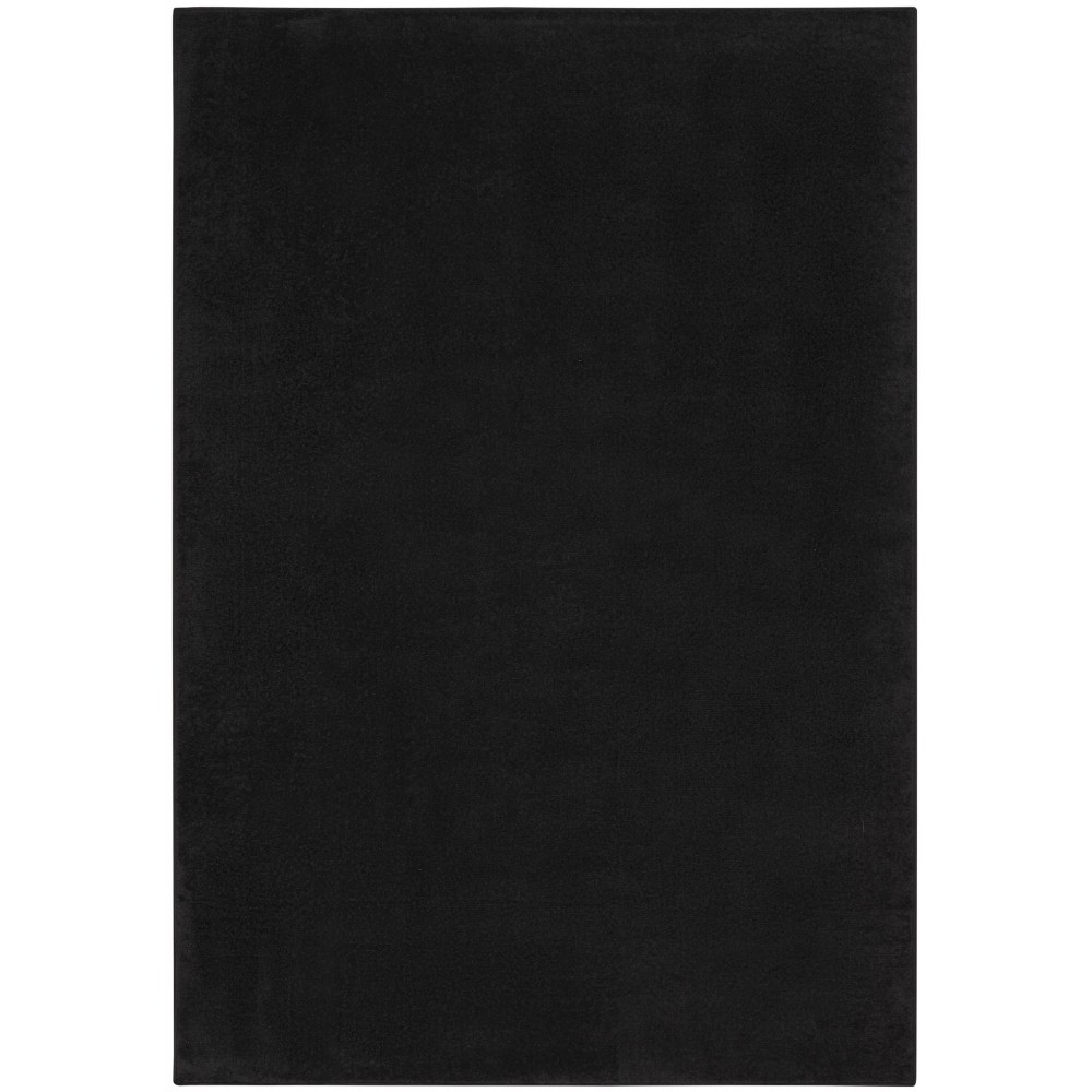 Nourison Essentials NRE01 Area Rug, Black, 5' x 7'