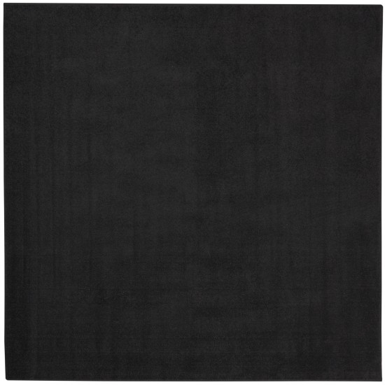 Nourison Essentials NRE01 Area Rug, Black, 5' x Square