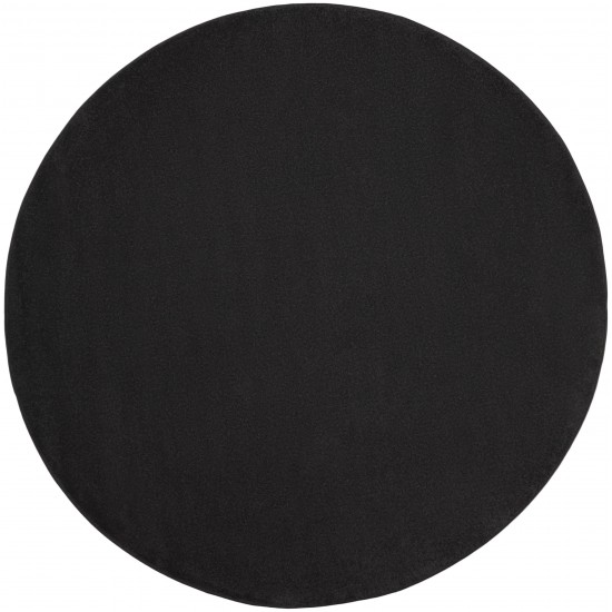 Nourison Essentials NRE01 Area Rug, Black, 6' x Round