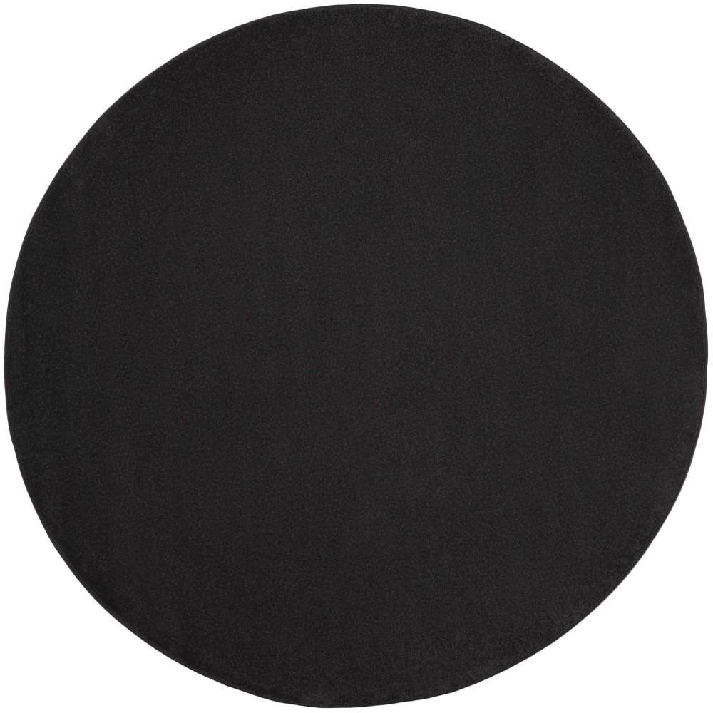 Nourison Essentials NRE01 Area Rug, Black, 8' x Round