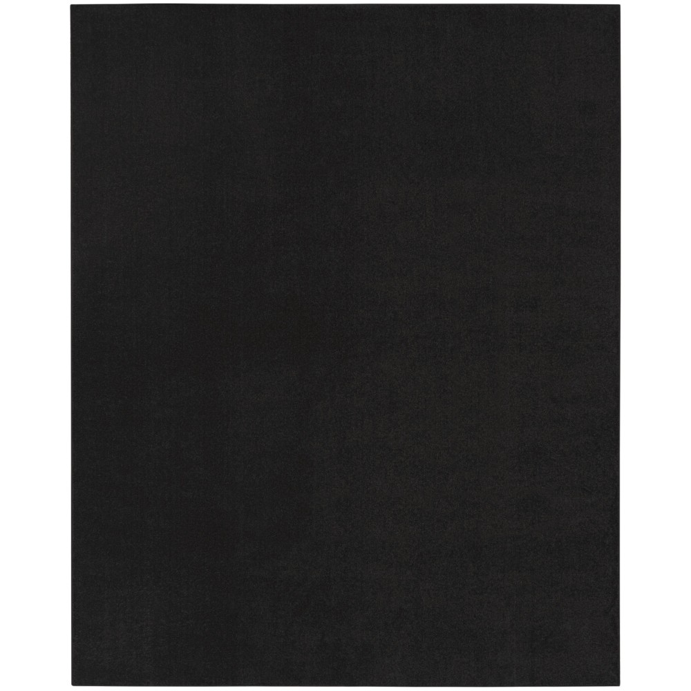 Nourison Essentials NRE01 Area Rug, Black, 9' x 12'