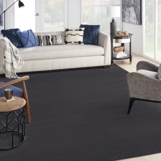 Nourison Essentials NRE01 Area Rug, Black, 9' x 12'