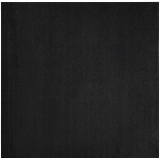 Nourison Essentials NRE01 Area Rug, Black, 9' x Square