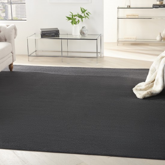 Nourison Essentials NRE01 Area Rug, Black, 9' x Square