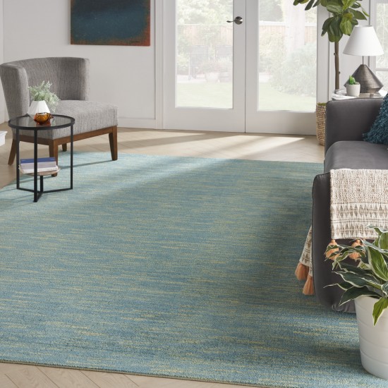 Nourison Essentials NRE01 Area Rug, Blue/Green, 10' x 14'