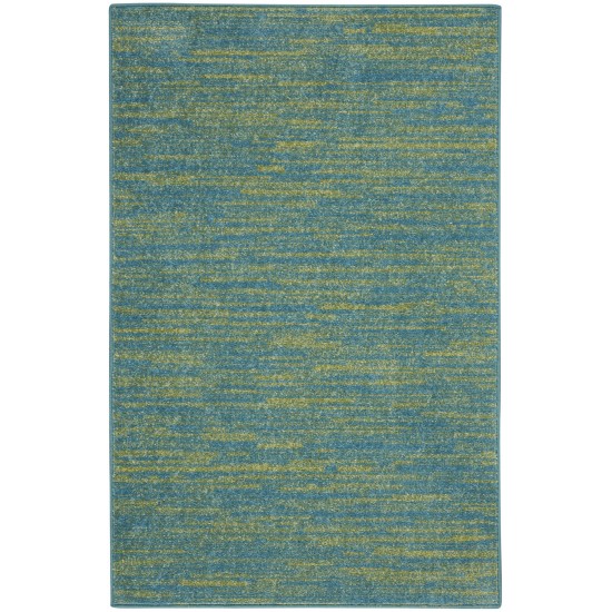 Nourison Essentials NRE01 Runner Rug, Blue/Green, 2' x 4'