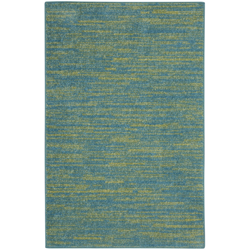 Nourison Essentials NRE01 Runner Rug, Blue/Green, 2' x 4'