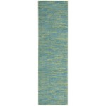 Nourison Essentials NRE01 Runner Rug, Blue/Green, 2'2" x 12'