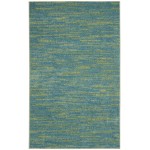 Nourison Essentials NRE01 Area Rug, Blue/Green, 3' x 5'