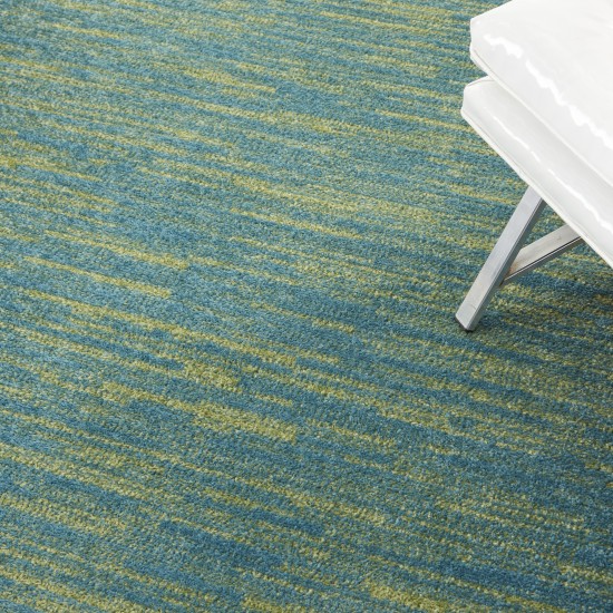 Nourison Essentials NRE01 Area Rug, Blue/Green, 5' x 7'