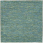 Nourison Essentials NRE01 Area Rug, Blue/Green, 5' x Square