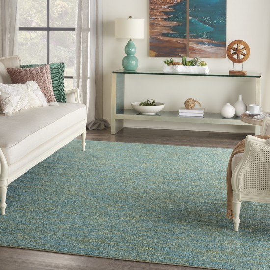 Nourison Essentials NRE01 Area Rug, Blue/Green, 7' x 10'