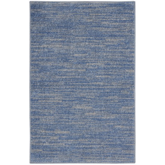 Nourison Essentials NRE01 Runner Rug, Blue/Grey, 2' x 4'