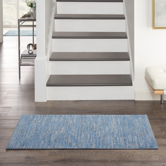 Nourison Essentials NRE01 Runner Rug, Blue/Grey, 2' x 4'