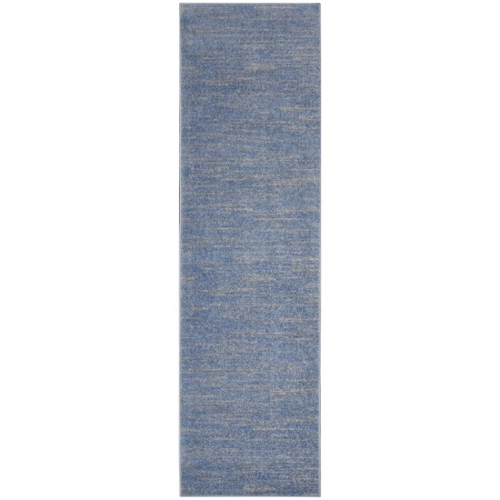 Nourison Essentials NRE01 Runner Rug, Blue/Grey, 2'2" x 10'