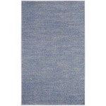 Nourison Essentials NRE01 Area Rug, Blue/Grey, 3' x 5'