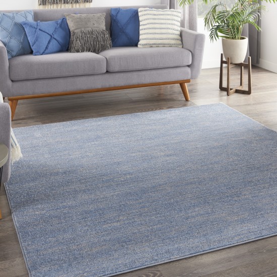 Nourison Essentials NRE01 Area Rug, Blue/Grey, 5' x Square