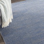 Nourison Essentials NRE01 Area Rug, Blue/Grey, 5' x Square