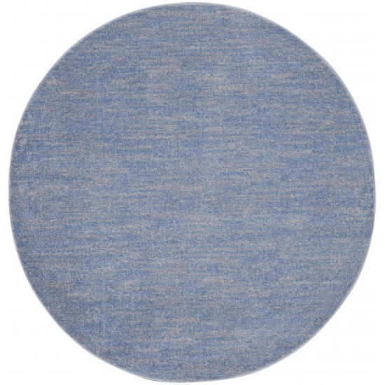 Nourison Essentials NRE01 Area Rug, Blue/Grey, 6' x Round