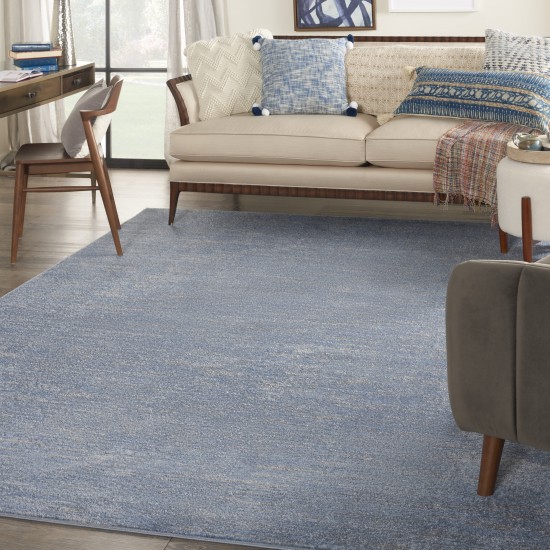 Nourison Essentials NRE01 Area Rug, Blue/Grey, 7' x 10'