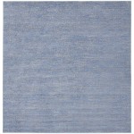 Nourison Essentials NRE01 Area Rug, Blue/Grey, 7' x Square