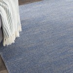 Nourison Essentials NRE01 Area Rug, Blue/Grey, 7' x Square