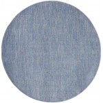 Nourison Essentials NRE01 Area Rug, Blue/Grey, 8' x Round