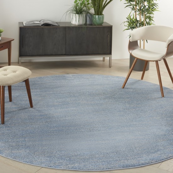 Nourison Essentials NRE01 Area Rug, Blue/Grey, 8' x Round