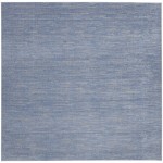 Nourison Essentials NRE01 Area Rug, Blue/Grey, 9' x Square