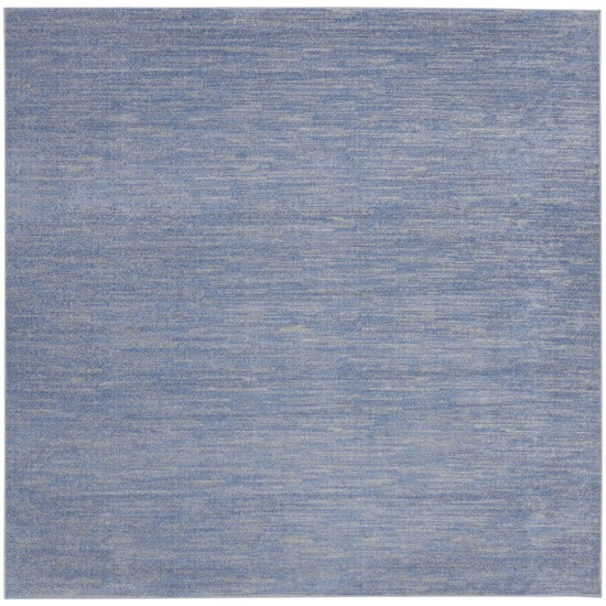 Nourison Essentials NRE01 Area Rug, Blue/Grey, 9' x Square