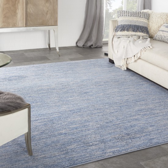 Nourison Essentials NRE01 Area Rug, Blue/Grey, 9' x Square