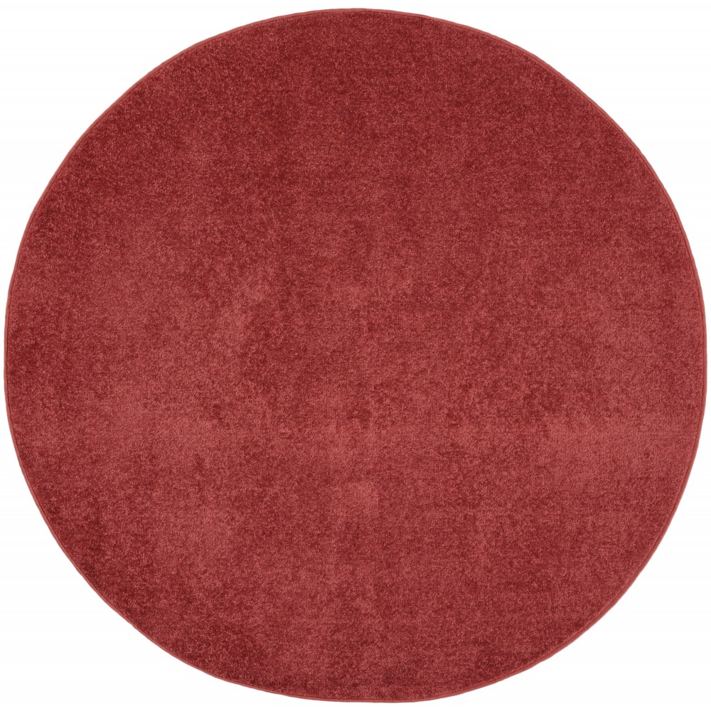 Nourison Essentials NRE01 Area Rug, Brick/Red, 4' x Round