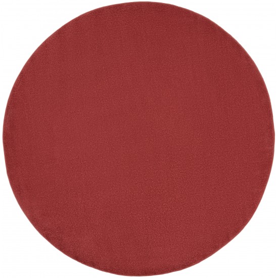 Nourison Essentials NRE01 Area Rug, Brick/Red, 6' x Round