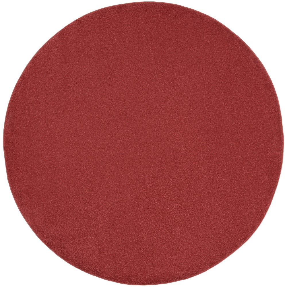 Nourison Essentials NRE01 Area Rug, Brick/Red, 8' x Round