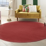 Nourison Essentials NRE01 Area Rug, Brick/Red, 8' x Round