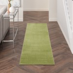 Nourison Essentials NRE01 Runner Rug, Green, 2'2" x 10'