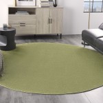 Nourison Essentials NRE01 Area Rug, Green, 8' x Round